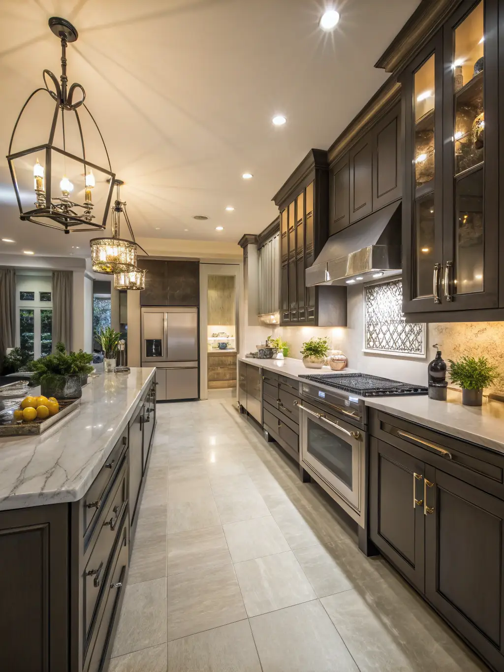 A beautifully renovated modern kitchen with stainless steel appliances, granite countertops, and a large island, showcasing Homecraftpro's kitchen renovation expertise.